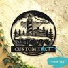 Vintage Lighthouse Metal Sign Nautical Wall Decor for Home Office