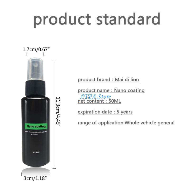 U13C Ceramic Coating For Auto Paint Crystal Wax Hydrophobic Liquid Polymer Oleophobic Anti Rain Car Caring