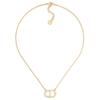 Dior Pearl Decorated CD Pendant Metal Necklace Women Necklace Gold N3098WOMRS_D301