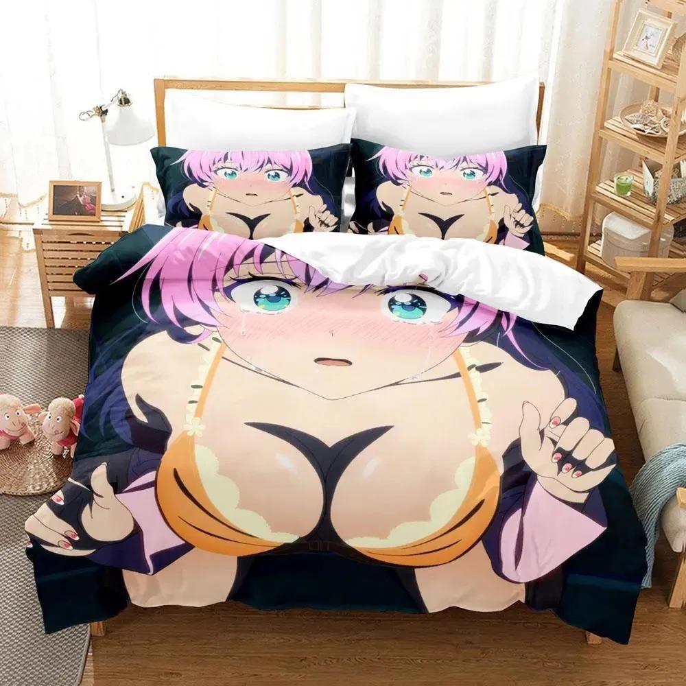 Anime Mehr als ein verheiratetes Paar, aber keine Liebenden Bettwäsche-Set für Jungen und Mädchen, Twin Queen Size, Bettbezug, Kissenbezug, Bett, Kinder, Erwachsene