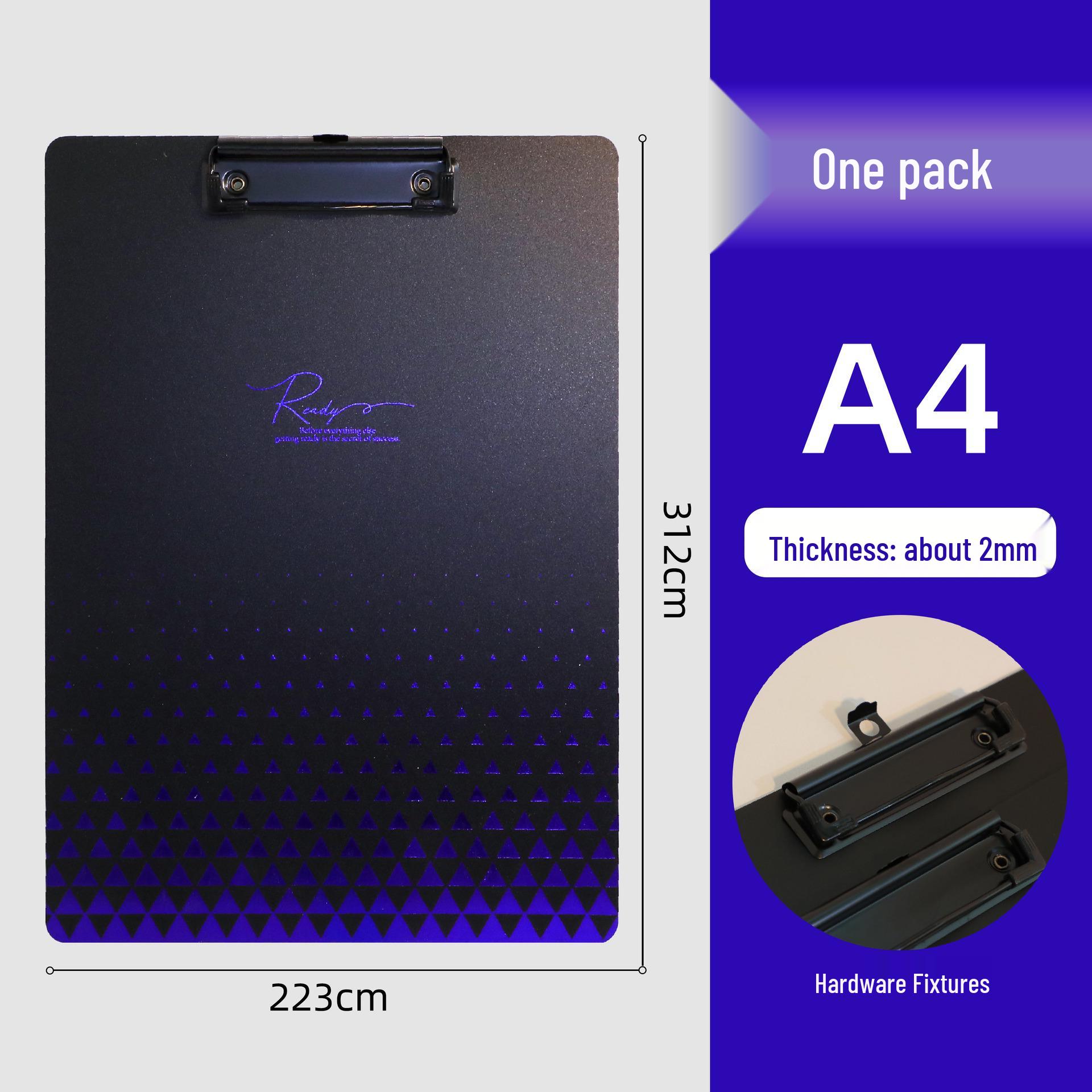 A4 Sublimation Writing Board Clip - PP Plastic Document Holder & Office Mat