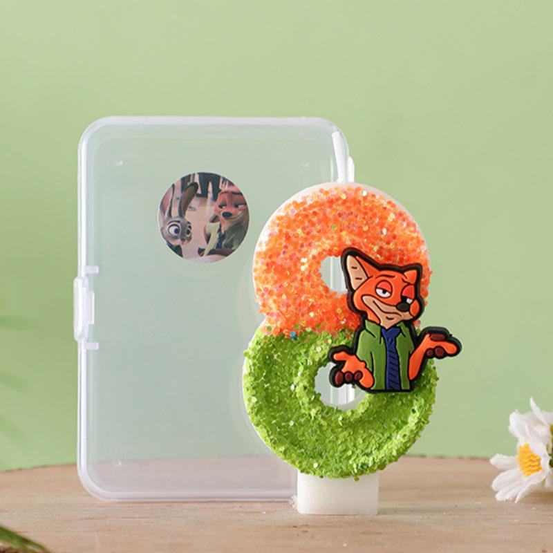 

Creative Crazy Animals City Digital Birthday Candles for Kids Party Cake Decorations