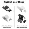 BHBL 20 PCS 3/8-Inch Cabinet Door Hinges Inset Self Closing Cabinet Hinges Kitchen Cabinet Semi Concealed Hinges