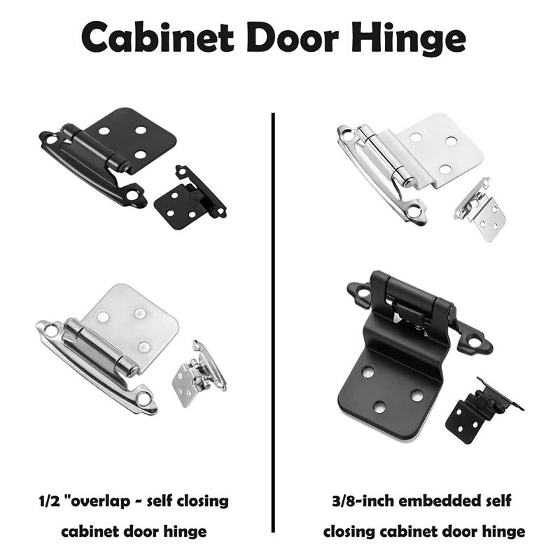BHBL 20 PCS 3/8-Inch Cabinet Door Hinges Inset Self Closing Cabinet Hinges Kitchen Cabinet Semi Concealed Hinges