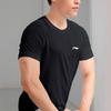 Li Ning Badminton Series Logo Solid Color Short Sleeve T-Shirt Men Tops Black ATST655-1