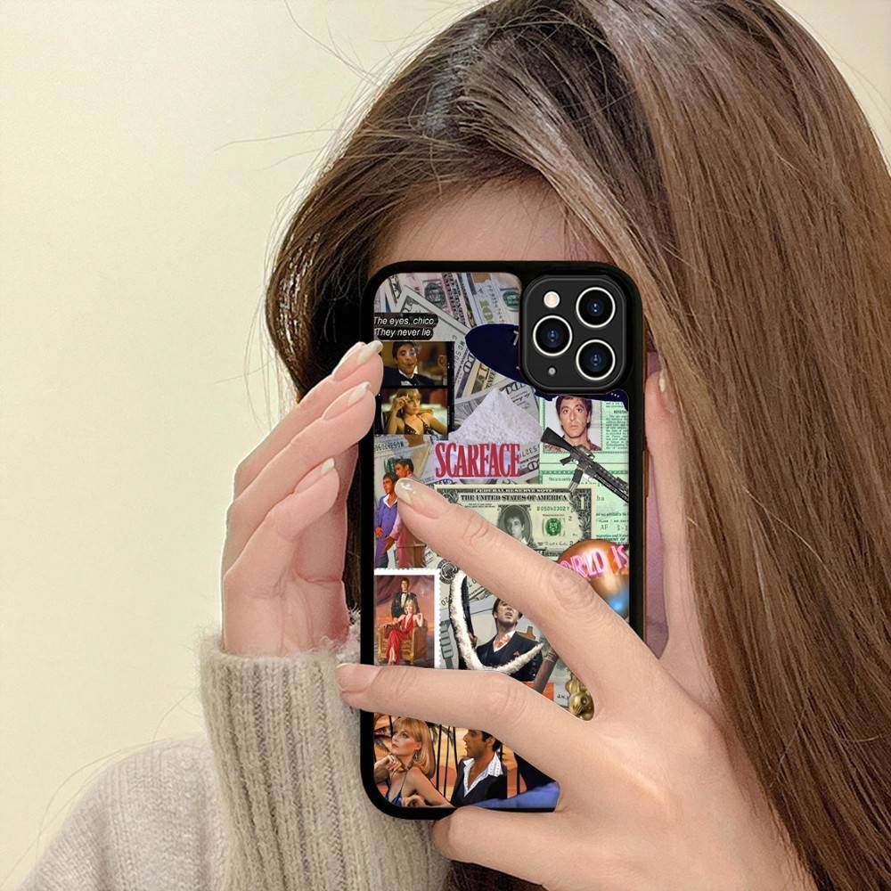 Vintage Classic S-scarface For iPhone 17 16 15 14 13 Pro 12 11 Pro Max Hard PC+TPU Phone Cases Back Cover