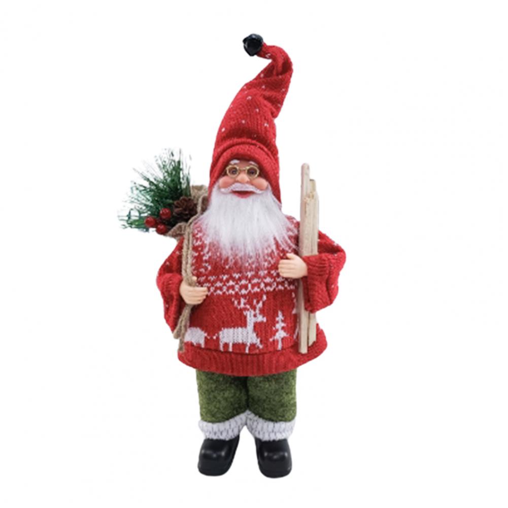 

Santa Claus Doll Children Xmas Gift Christmas Tree Decorations 2025 Navidad Home Wedding Party Supplies Xmas Ornaments червоний