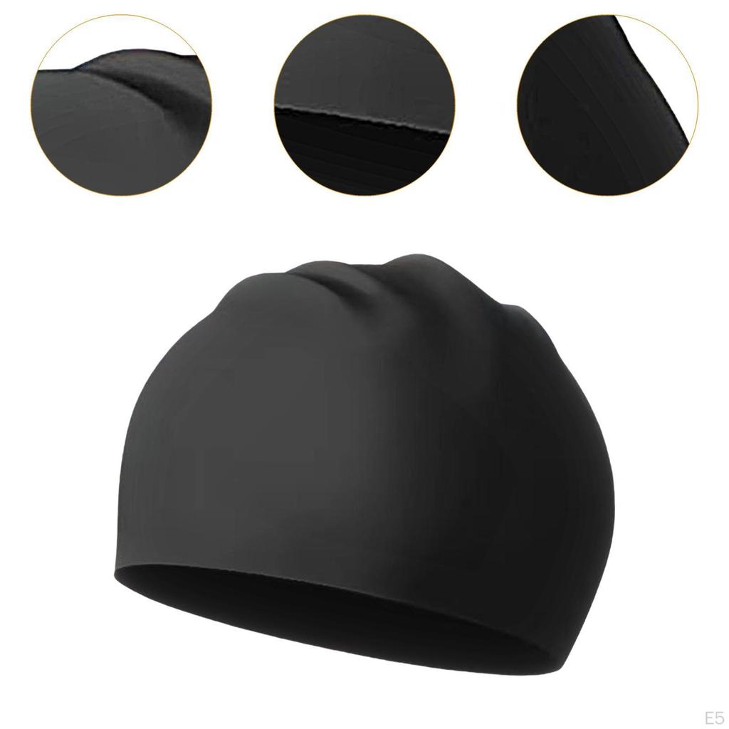 Silicone Swim Cap Bathing Hat Shower for Long and Short Hair Men Women Beach