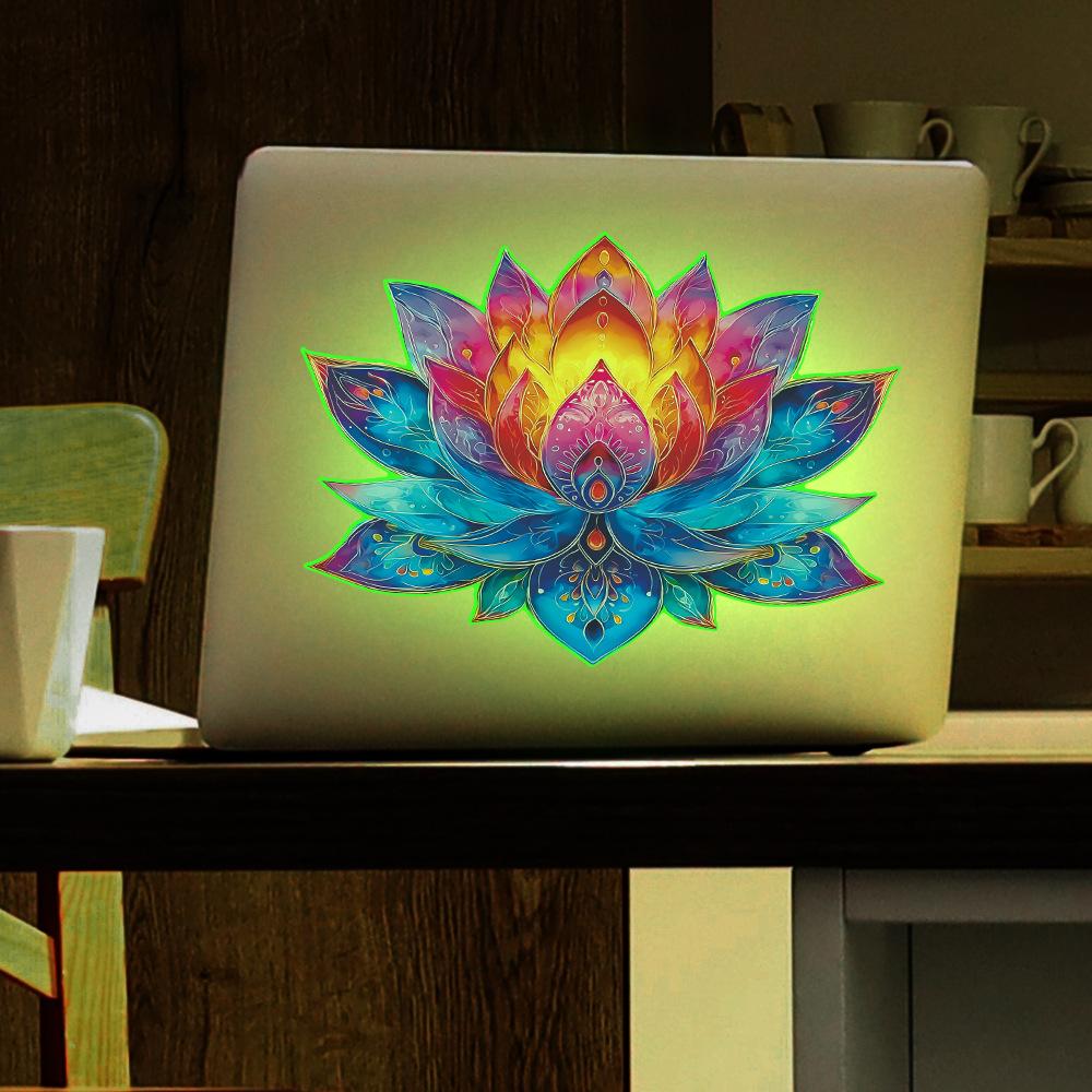 Personalized Colorful Lotus Living Room Entrance Home Wall Decoration Stickers