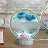 Picture Art Quicksand Painting Hourglass Table Lamp Flowing Sand Dynamic for Countertop