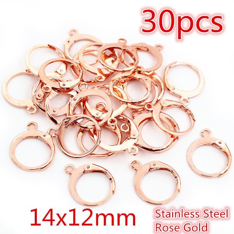 30-50pcs Fashion Bronze Rhodium Gold Silver Plated French Earring Hooks Wire Settings DIY Jewelry Making Findings Accessories