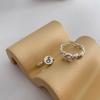 Niche design stacked croissant ring cold wind index finger ring personalized opening adjustable ring
