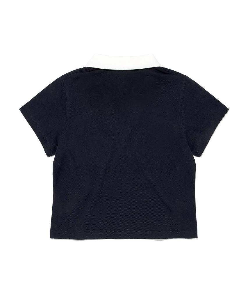 LEE Women'S Pique Collar T-Shirt Dark Navy