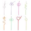 32pcs Crazy Straws with Blessing Cards Fun Silly Straws for Classroom Activities Party Favor