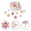 20/30Pcs Flower Push Pins with Case Decorative Thumb Tacks Drawing Pins Map Pins Cork Notice Board for School Office