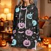 Women's Casual Long Sleeve Halloween Print Hoodie Pullover for Holiday Party