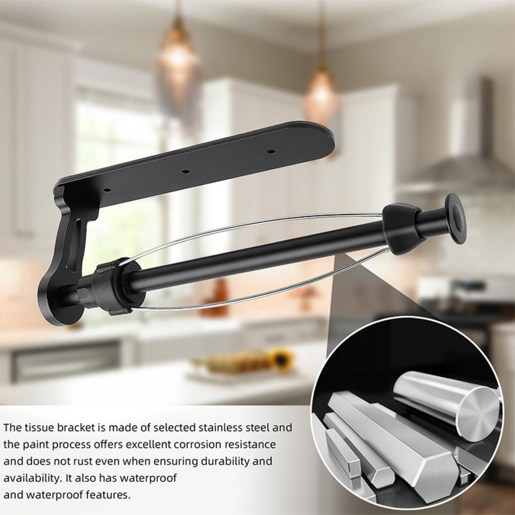 Bathroom Toilet Paper Holder Storage Rack Kitchen Organizer Adhesive Bathroom Organization Aluminum Paper Towel Holder