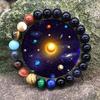 Unquie Solar System Eight Planet Themed Natural Stone Beaded Bracelet