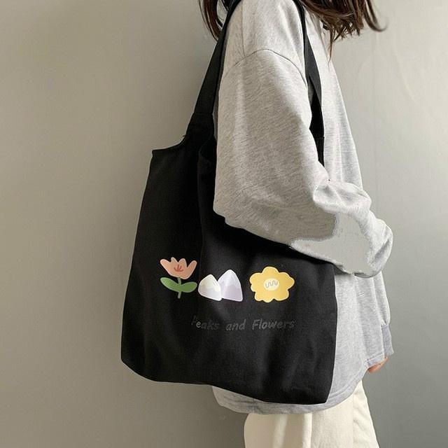 2020 Women Canvas Tote Bag Cloth Cotton Shopping Eco Reusable Foldable Shoulder Bag for Girl Handbag Casual Ladies Travel Beach