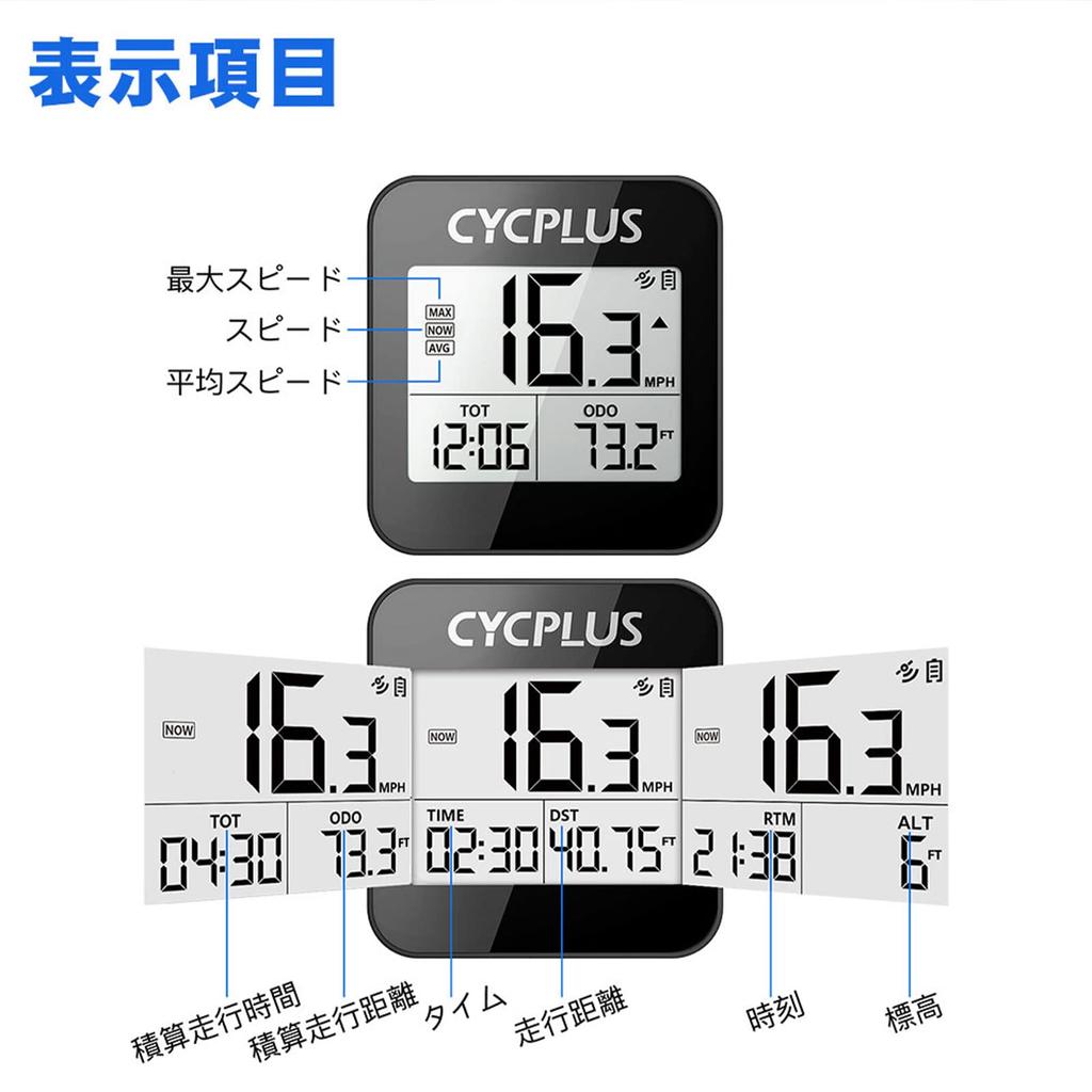 CYCPLUS G1 Wireless GPS Cycle Computer with Odometer and Waterproof Speedometer,