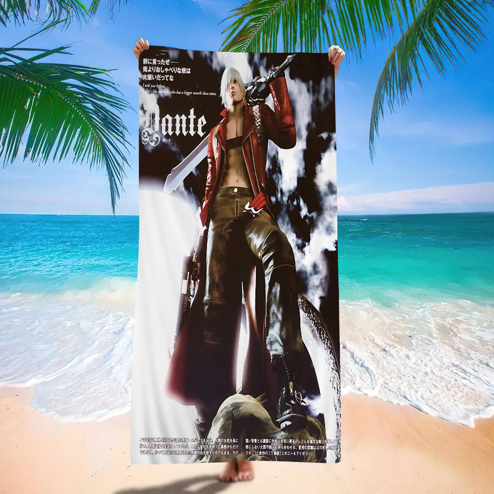 Game D-Devils May C-Cry Big Microfiber Beach Towels Quick Dry Towel Sand Beach Towels Pool Towel For Travel Swim Pool Yoga