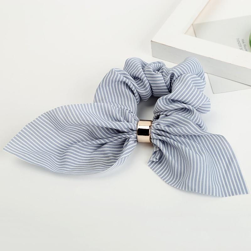 Retro Bow Hair Ring Hair Rope Ladies Europe America Metal Buckle Rope Fabric Hair Accessories