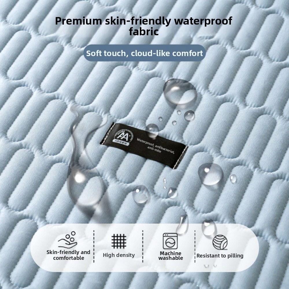 Durable 5FT/5.9FT Anti-Slip Mattress Cover Dust Proof Waterproof Bedding Cover Thickened Antibacterial Bed Sheet For All Seasons