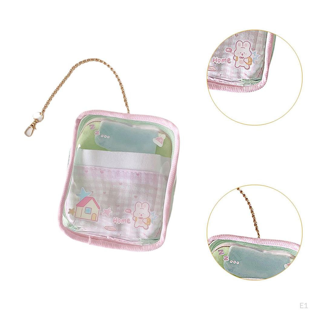 Clear Figure Display Bag PVC Waterproof Doll Storage for Lipstick Cards Keys