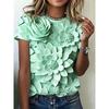 T-shirt da donna di moda estiva T-shirt con stampa floreale 3d T-shirt di grandi dimensioni Abbigliamento donna T-shirt a maniche corte da donna per tutti i giorni