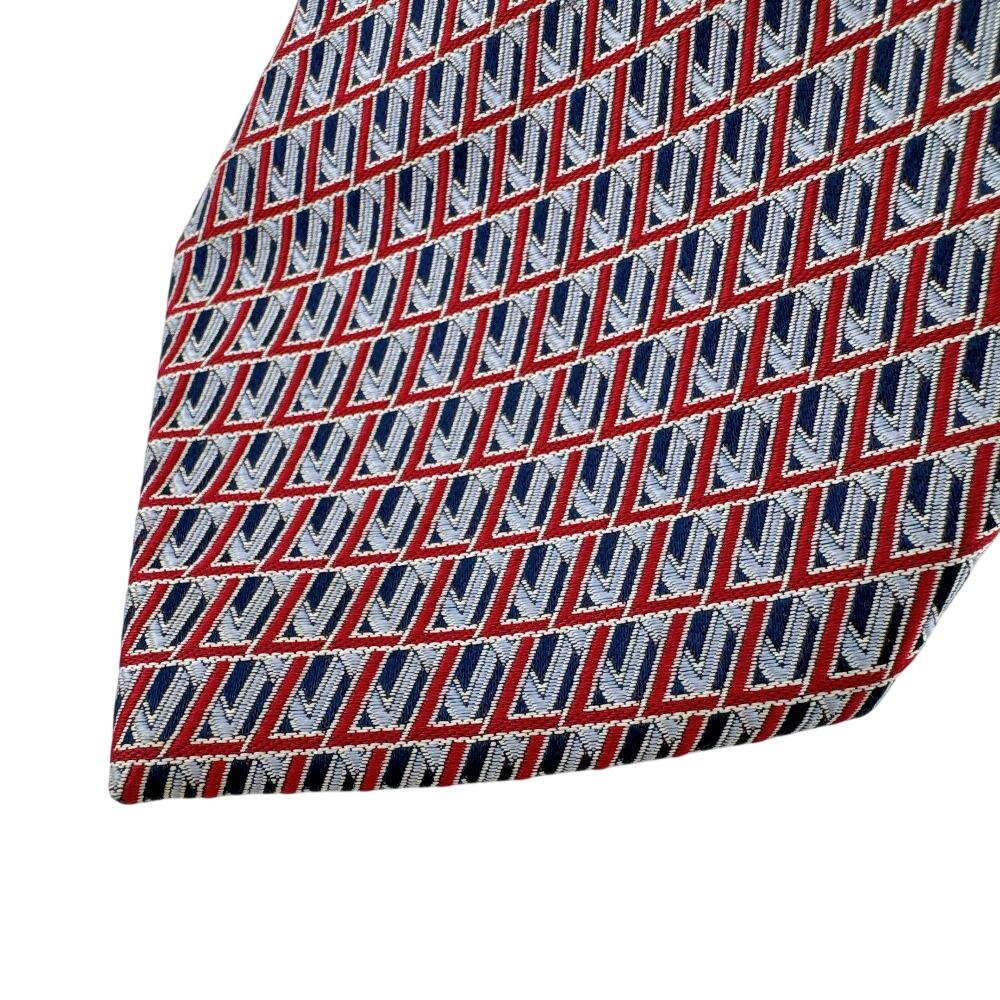 LOUIS VUITTON LV all-over print silk tie gray silk Used