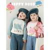 Girls' Watercolor Print Raglan Sleeve Sweatshirt