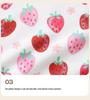 New Autumn Girls' Strawberry Pattern Hoodie, Round Neck Pullover, Kids' Cute Clothing