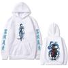 Anime Demon Slayer Water Hashira Tomioka Giyuu Print Hoodie Men Women Cartoon Manga Merch Pullover Oversized Hoodies