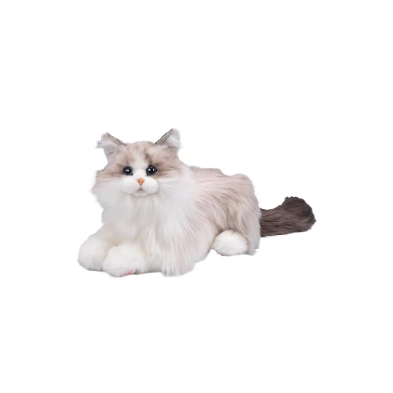 Trendmaster Nadenade Neko-chan EX Ragdoll Plush Toy - A lifelike, realistic plush toy that meows when petted, perfect as a gift for cat lovers, a