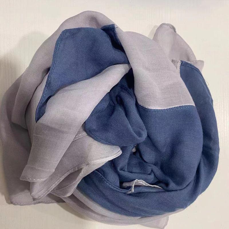 Japanese Autumn and Winter Versatile Splicing Cotton Scarf Winter Warm Shawl Scarf  Large-sized Two-tone Scarves 75*190cm