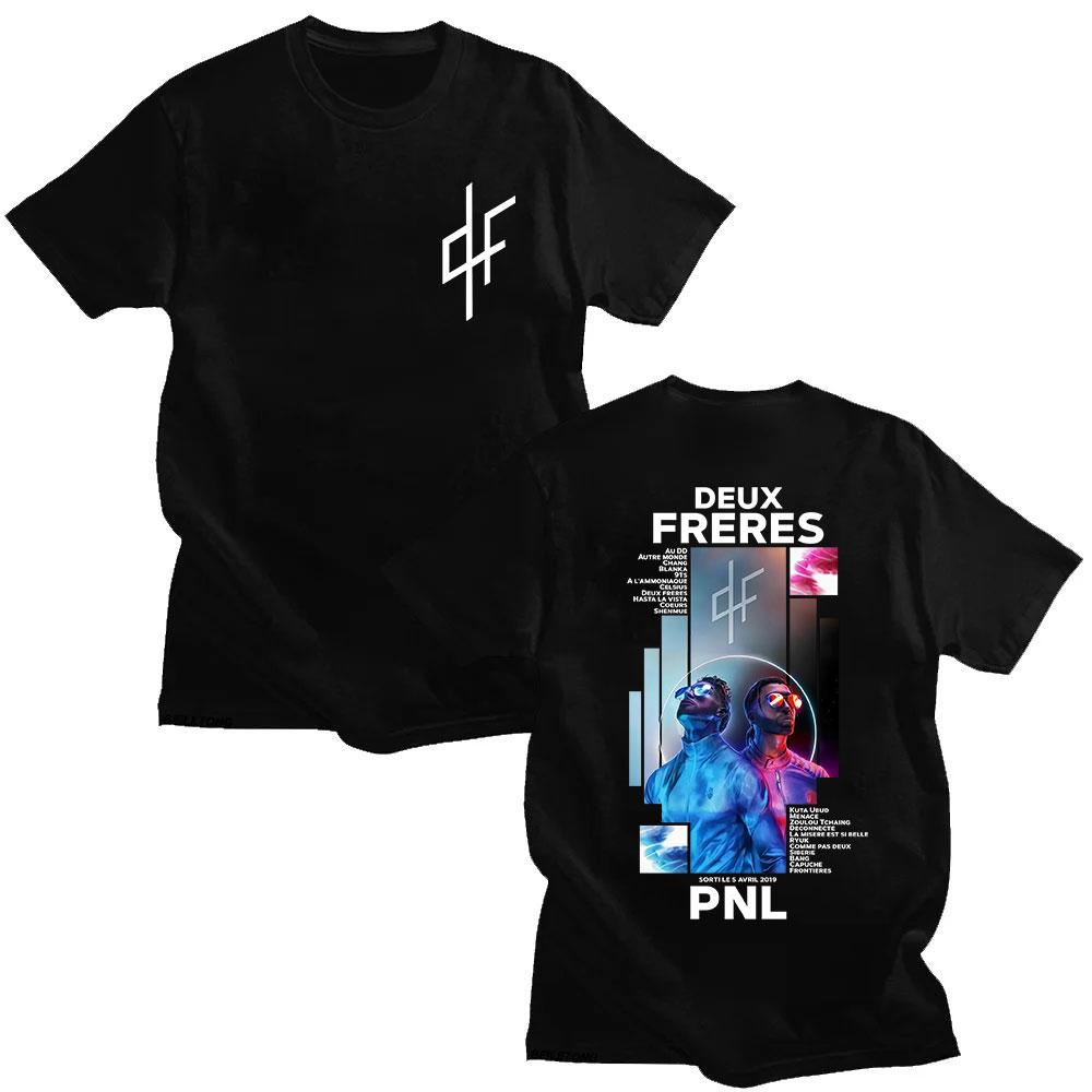 

French Rapper PNL Le Monde Chico Album T-shirt Unisex s and Women s Summer Cotton Y2K Clothing Breathable Hip Hop Short Sleeve Top S