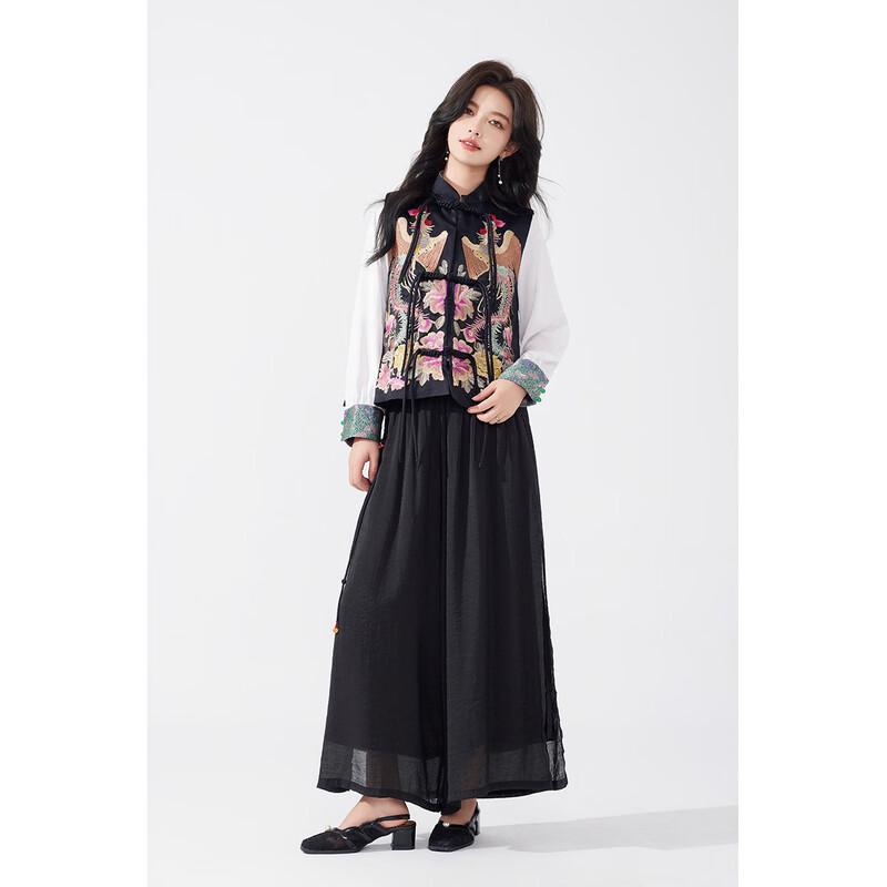Aiyilian Retro Chinese Style Embroidered Vest Jacket