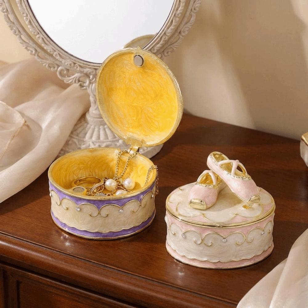 Hand-painted Jewelry Storage Box Exquisite Necklace Organizer Practical Small Box  Jewelry Storage