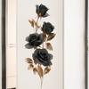 Black Rose And Gold Leaf Wall Sticker Light Luxury Living Room Entryway Self Adhesive Wallpaper