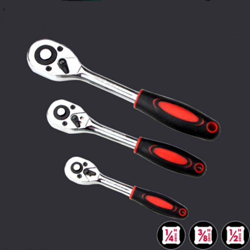 Torque Wrench,1/4" 3/8" 1/2" Steel High Torque Ratchet Wrench for Socket 24 Teeth Quick Release Wide Used Professional Hand Tool