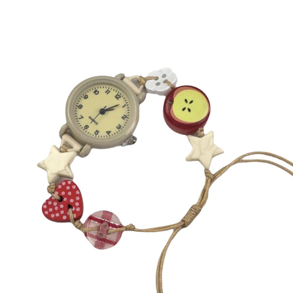 

Браслет-годинник з намистинами Регульований кварцовий годинник Модний годинник-ланцюжок Зірка Серце Для жінок Дівчат