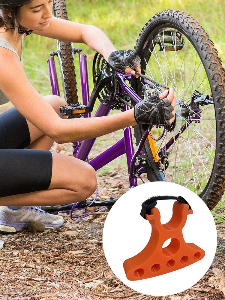 1 Pair Lightweight Bike Repair Stand Bicycle Handlebar Clamp for Inverted Parking Stable Maintenance