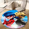1pc Ladybug Design Printed Area Round Carpet for Bedroom Living Room Home Decor Rugs Mat Non Slip Mat Rug for Bedside