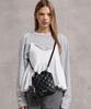 Krafyarn 2-Way Handle Pouch Crossbody Bag Black Quilted