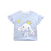 Light Blue Summer Dress Baby Bottoming Shirt Cartoon Dog Short Sleeve