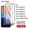 2Pcs For Tecno Spark 9 10 20 Pro Sport Glass Screen Protector Tempered Glass For Spark 6 8 9 7P 7T 9T Go Pro 2021 2024