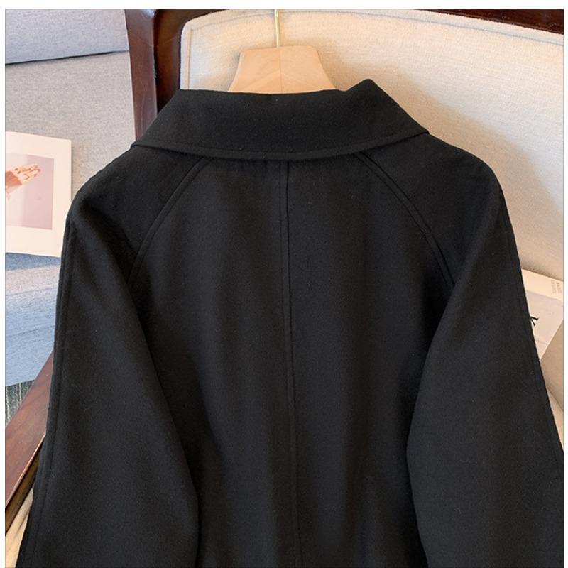 Podzimní a zimní dámská tvídová bunda nadměrných velikostí Trenčkot Hepburn Style Coat
