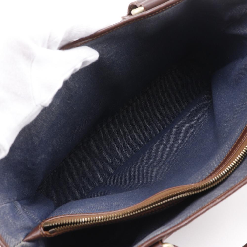 CELINE Boogie back Handbag Macadam Blue / Brown denim Women Used