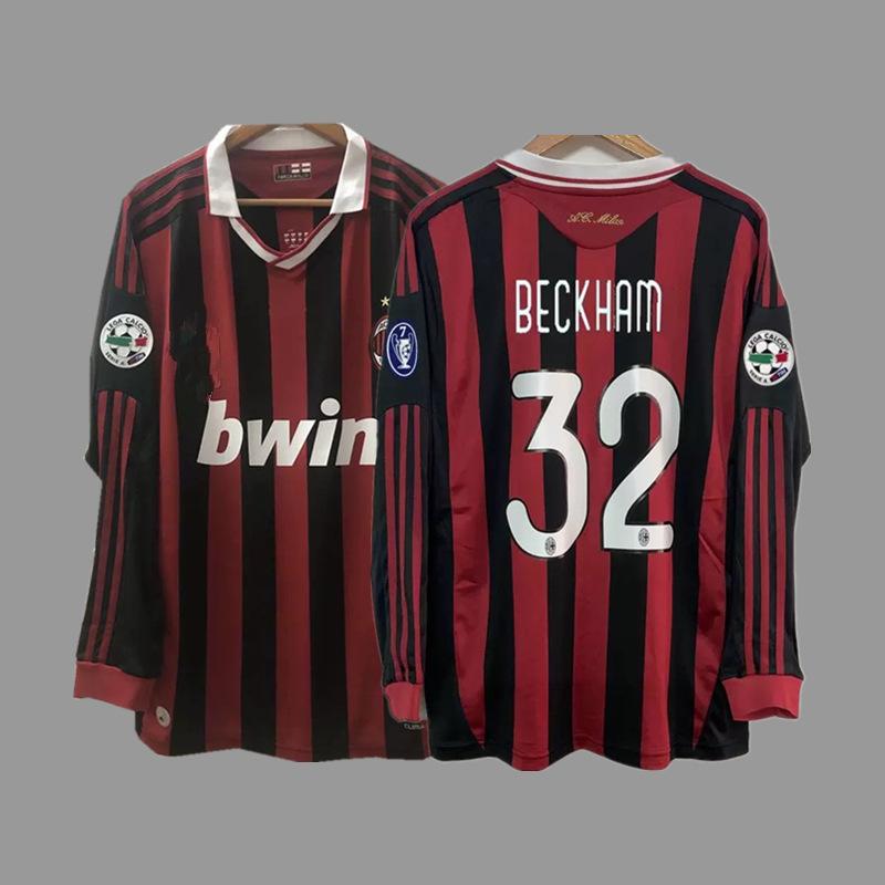 Vintage Futbol Forması Uzun Kollu Klasik Milli Takım Gömleği Beckham Zidane C Ronaldo Retro Futbol Üstü