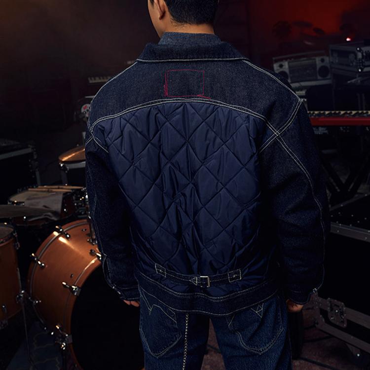 Levis Reversible Quilted Denim Jacket Men Jackets Dark-Denim-Blue A0121-0000